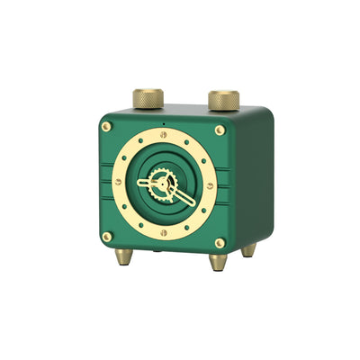 Parlante Bluetooth Retro Verde con Diseño de Reloj, Radio FM y Micrófono - Image 3
