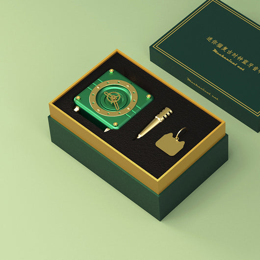 Parlante Bluetooth Retro Verde con Diseño de Reloj, Radio FM y Micrófono - Image 5