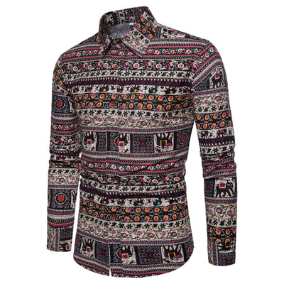 Camisa de Manga Larga con Estampado Floral para Hombre - Image 15