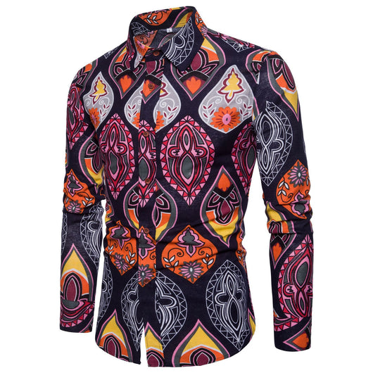 Camisa de Manga Larga con Estampado Floral para Hombre - Image 14