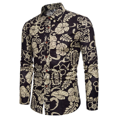 Camisa de Manga Larga con Estampado Floral para Hombre - Image 19