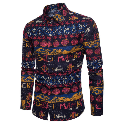 Camisa de Manga Larga con Estampado Floral para Hombre - Image 21