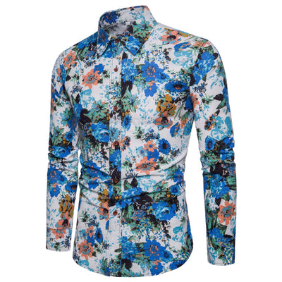 Camisa de Manga Larga con Estampado Floral para Hombre - Image 5