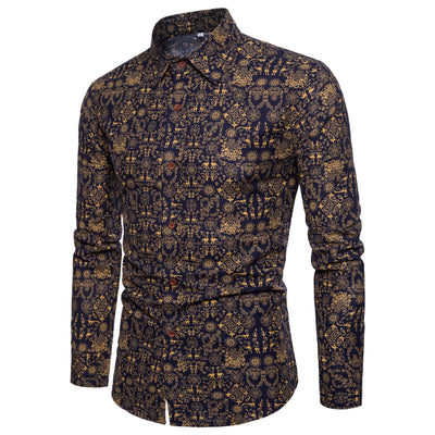 Camisa de Manga Larga con Estampado Floral para Hombre - Image 6