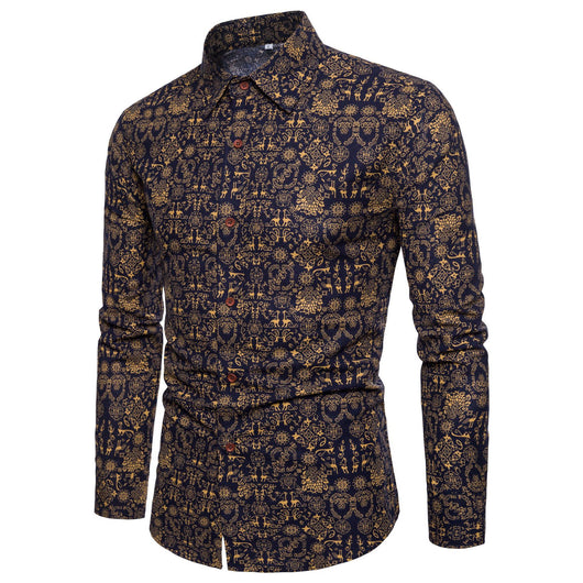 Camisa de Manga Larga con Estampado Floral para Hombre - Image 6