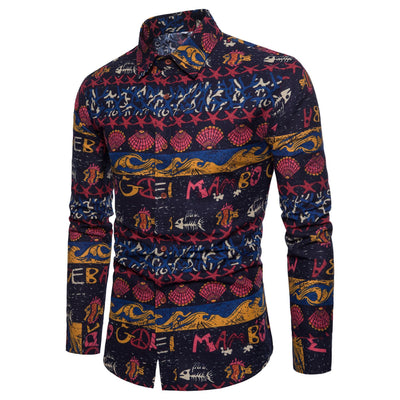 Camisa de Manga Larga con Estampado Floral para Hombre - Image 11
