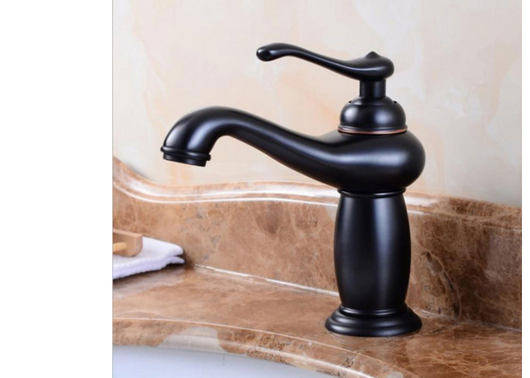 Grifo de Lavamanos Estilo Europeo en Cobre Macizo