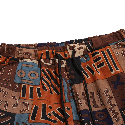 Pantalones Harem Étnicos Retro de Algodón y Lino Talla Grande - Image 38
