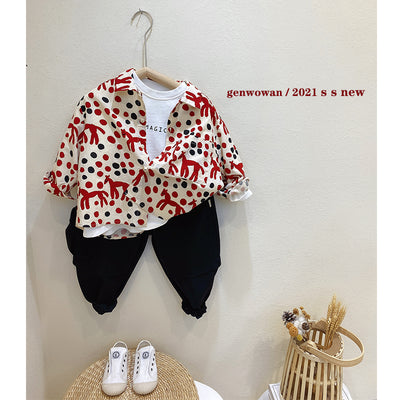 Vestido Infantil Primavera Estilo Coreano con Estampado Floral - Image 4