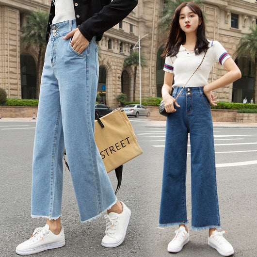 Jeans Talle Alto Rectos Capri para Mujer