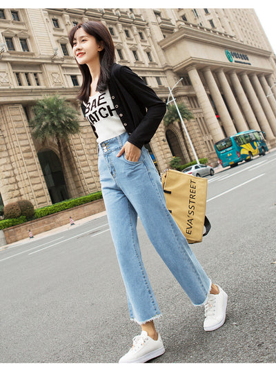 Jeans Talle Alto Rectos Capri para Mujer - Image 3