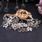 Light Luxury Alloy Flower Wedding Dress Belt Champagne