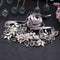 Light Luxury Alloy Flower Wedding Dress Belt Grey