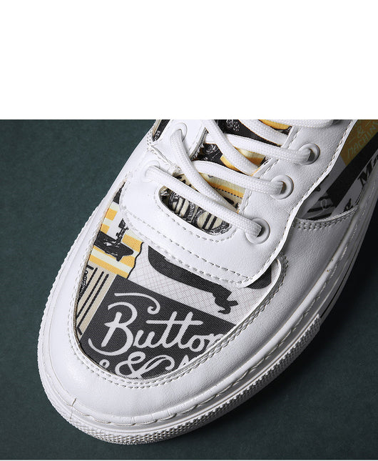 Zapatillas Altas de Lona Estilo Coreano para Hombre - Image 19