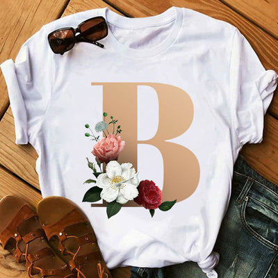Remera Estampada con 26 Letras Doradas para Mujer - Image 35
