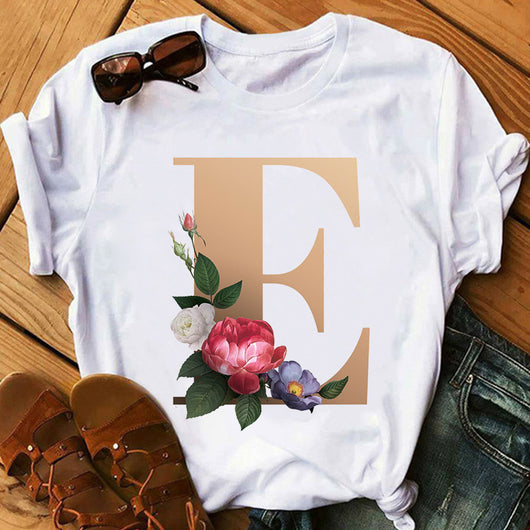 Remera Estampada con 26 Letras Doradas para Mujer - Image 40