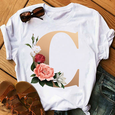 Remera Estampada con 26 Letras Doradas para Mujer - Image 3