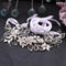Light Luxury Alloy Flower Wedding Dress Belt White