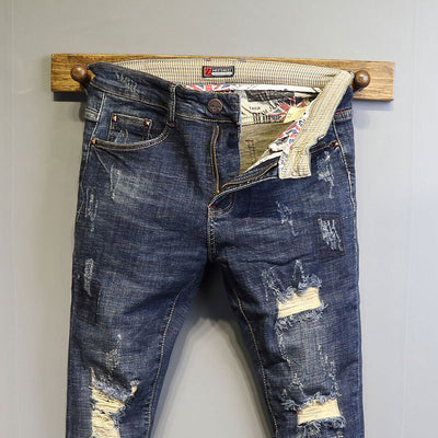 Pantalones Slim con Dobladillo Deshilachado - Estilo Personalizado - Image 7