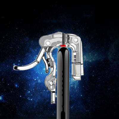 Six-finger linkage metal button gamepad in clear and silver, attached to a smartphone displaying a game. - Image 9