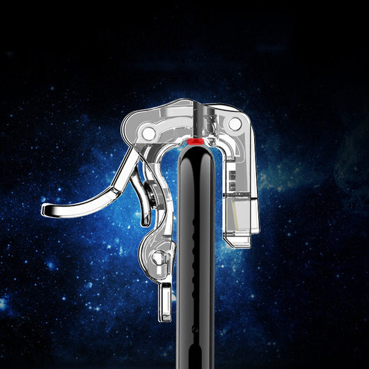 Six-finger linkage metal button gamepad in clear and silver, attached to a smartphone displaying a game. - Image 9