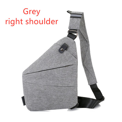 Bolsa de Lona para Hombre - Mochila Cruzada Multifunción con Protección Antirrobo - Image 6