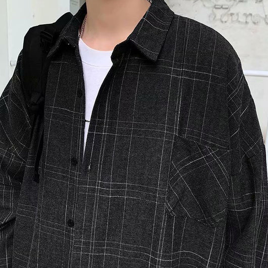 Camisa Casual de Cuadros para Hombre de Manga Larga - Image 3