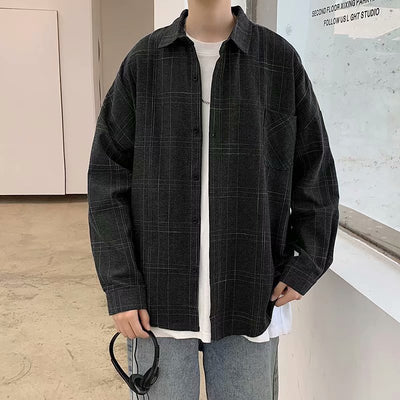 Camisa Casual de Cuadros para Hombre de Manga Larga - Image 6