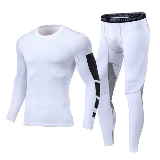 Conjunto Deportivo Térmico de Dos Piezas con Manga Larga para Hombre