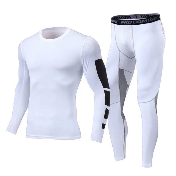 Conjunto Deportivo Térmico de Dos Piezas con Manga Larga para Hombre