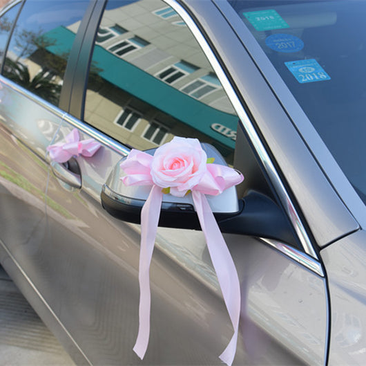 Decoración Floral para Espejo Retrovisor - Adornos para Auto en Bodas - Image 6