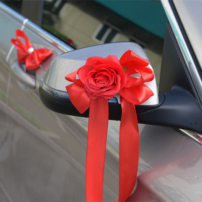 Decoración Floral para Espejo Retrovisor - Adornos para Auto en Bodas - Image 3