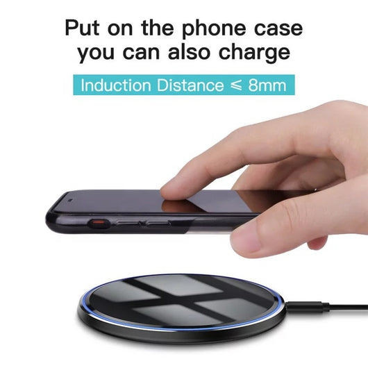 Cargador Inalámbrico Qi 15W Compatible con iPhone y Samsung - VIKEFON - Image 7