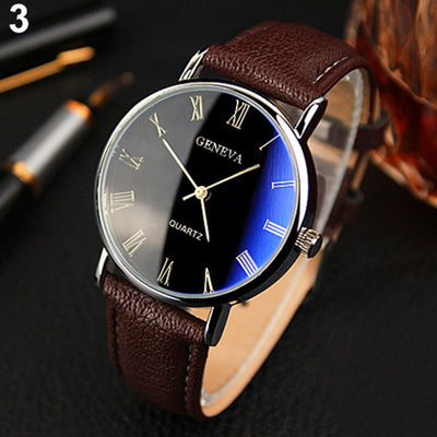 Reloj de Negocios Azul Hombre Cuarzo Estilo Romano - Image 9