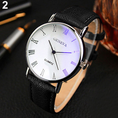 Reloj de Negocios Azul Hombre Cuarzo Estilo Romano - Image 11