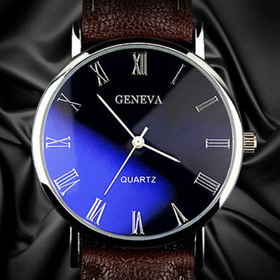 Reloj de Negocios Azul Hombre Cuarzo Estilo Romano - Image 4