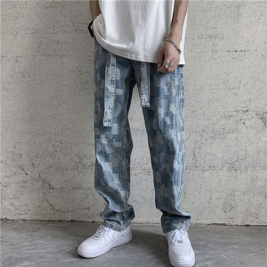 Jeans Rectos Holgados Estilo Hong Kong para Hombre - Image 7