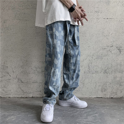 Jeans Rectos Holgados Estilo Hong Kong para Hombre - Image 9