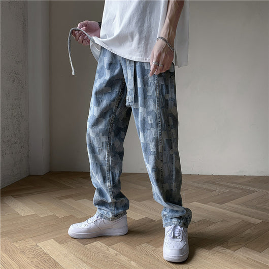 Jeans Rectos Holgados Estilo Hong Kong para Hombre - Image 8