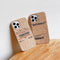Funda de Cuero para iPhone con Diseño de Grano de Madera Natural