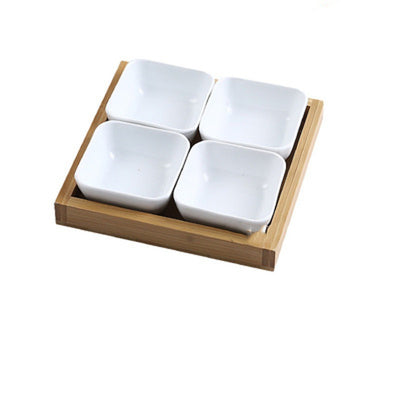 Juego de Platos de Cerámica Estilo Japonés con Bandeja de Bambú - Image 17