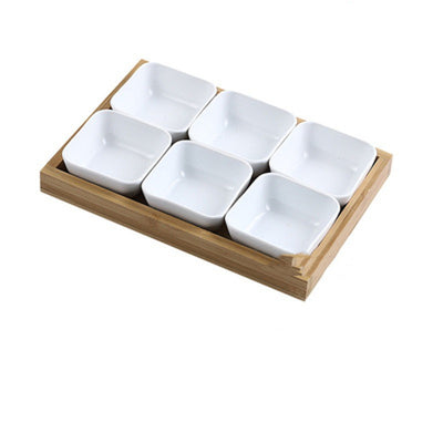 Juego de Platos de Cerámica Estilo Japonés con Bandeja de Bambú - Image 11