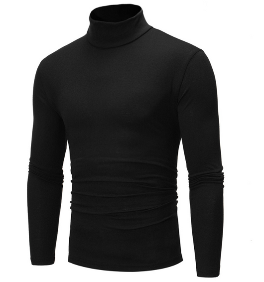 Camiseta Ajustada de Cuello Alto Manga Larga para Hombre - Image 5