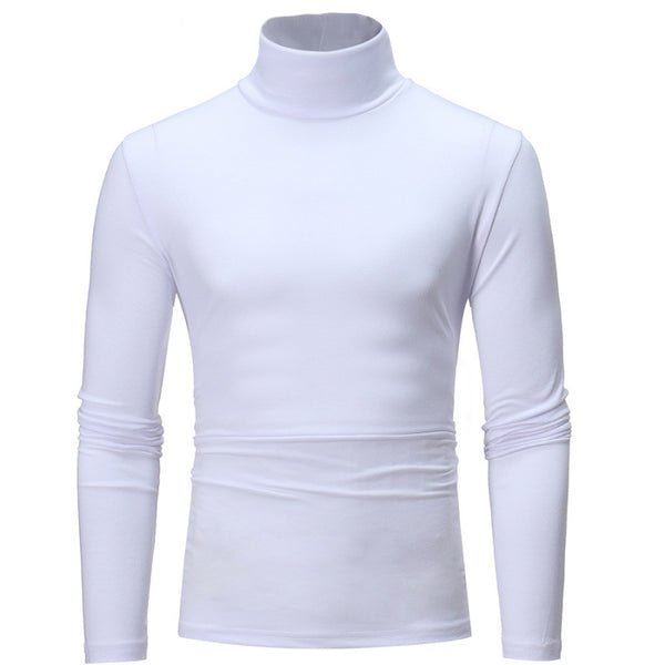 Camiseta Ajustada de Cuello Alto Manga Larga para Hombre