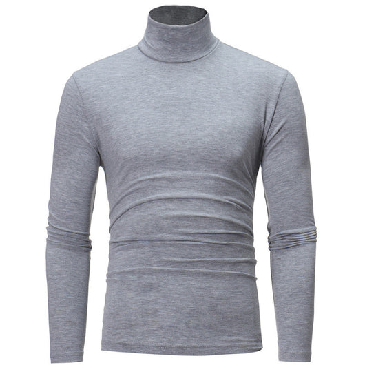 Camiseta Ajustada de Cuello Alto Manga Larga para Hombre - Image 4