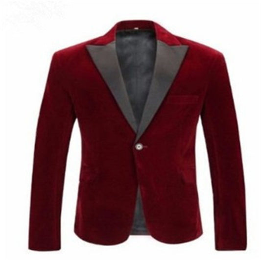 Saco de Terciopelo Burgundy - Estilo Casual Sofisticado - Image 2