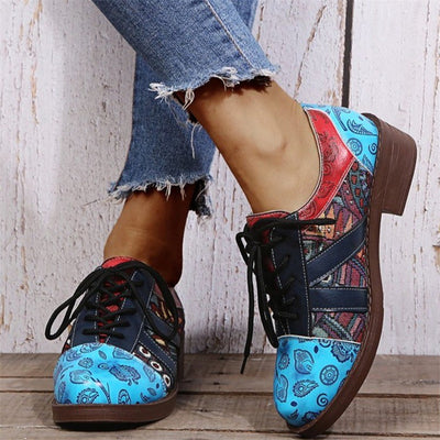 Zapatos Brogue Retro para Mujer con Punta Redonda y Cordones - Image 5