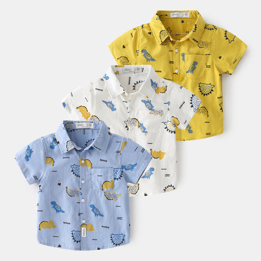 Playera Infantil de Verano con Estampado Cartoon Estilo Coreano