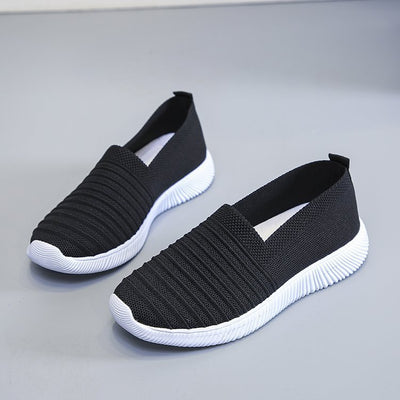 Zapatillas Cómodas de Tejido Volador Estilo Coreano - Zapatos sin Cordones para Mujer - Image 15