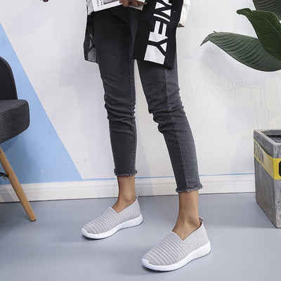 Zapatillas Cómodas de Tejido Volador Estilo Coreano - Zapatos sin Cordones para Mujer - Image 14